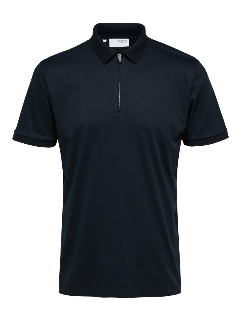 SELECTED MEN - SLHFAVE ZIP SS POLO NOOS sky captain - Gr. - M von SELECTED MEN