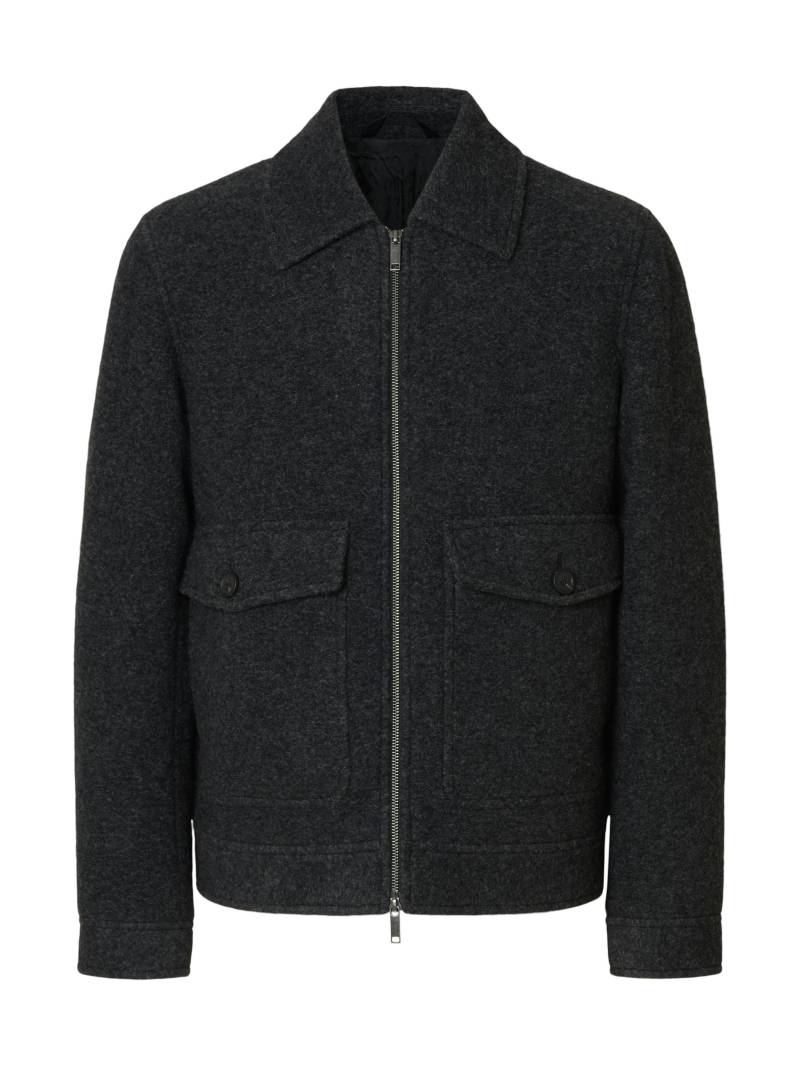 SELECTED MEN - SLHJAKOB WOOL BLEND JKT grey melange - Gr. - M von SELECTED MEN