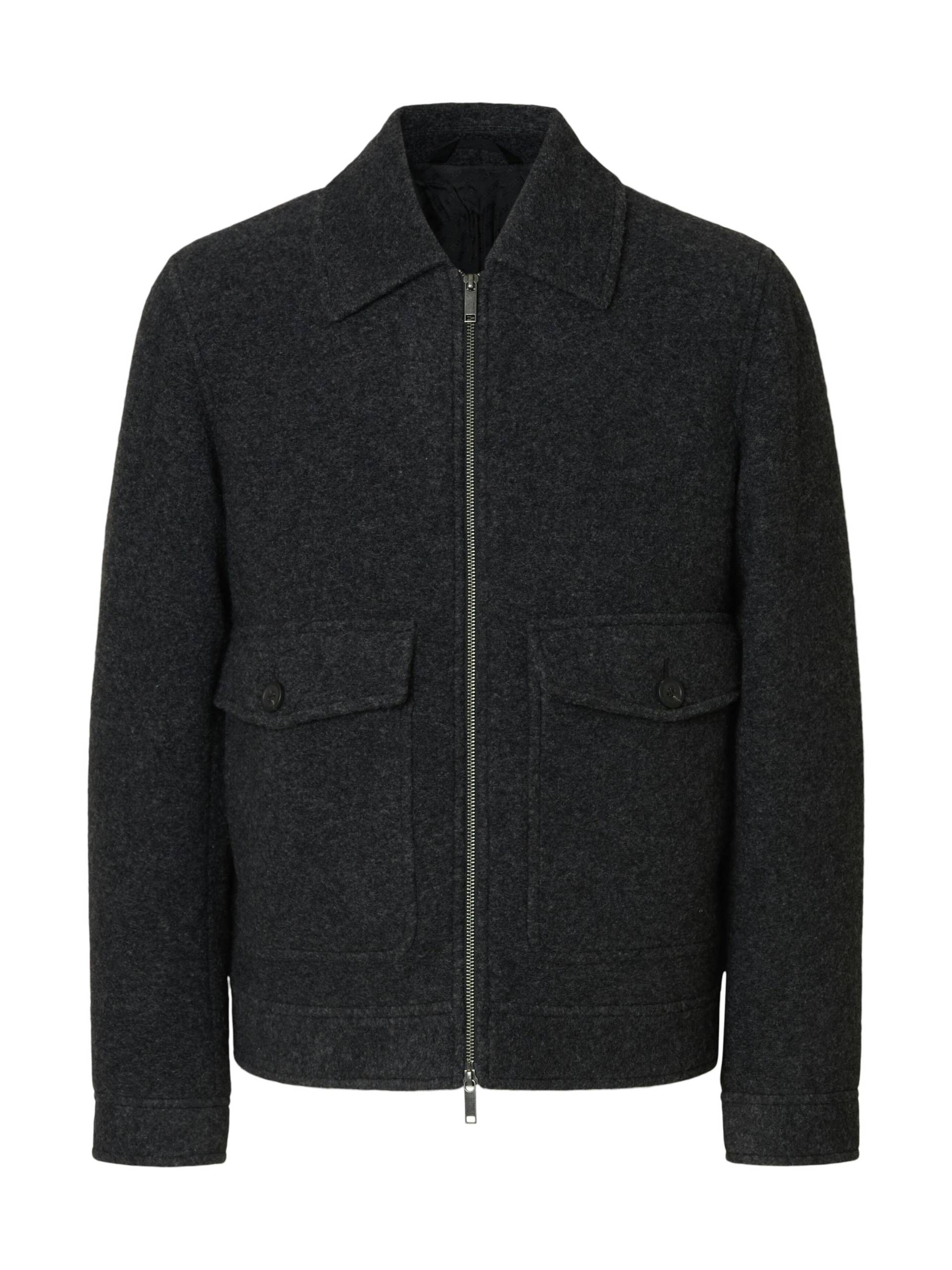 SELECTED MEN - SLHJAKOB WOOL BLEND JKT grey melange - Gr. - XL von SELECTED MEN