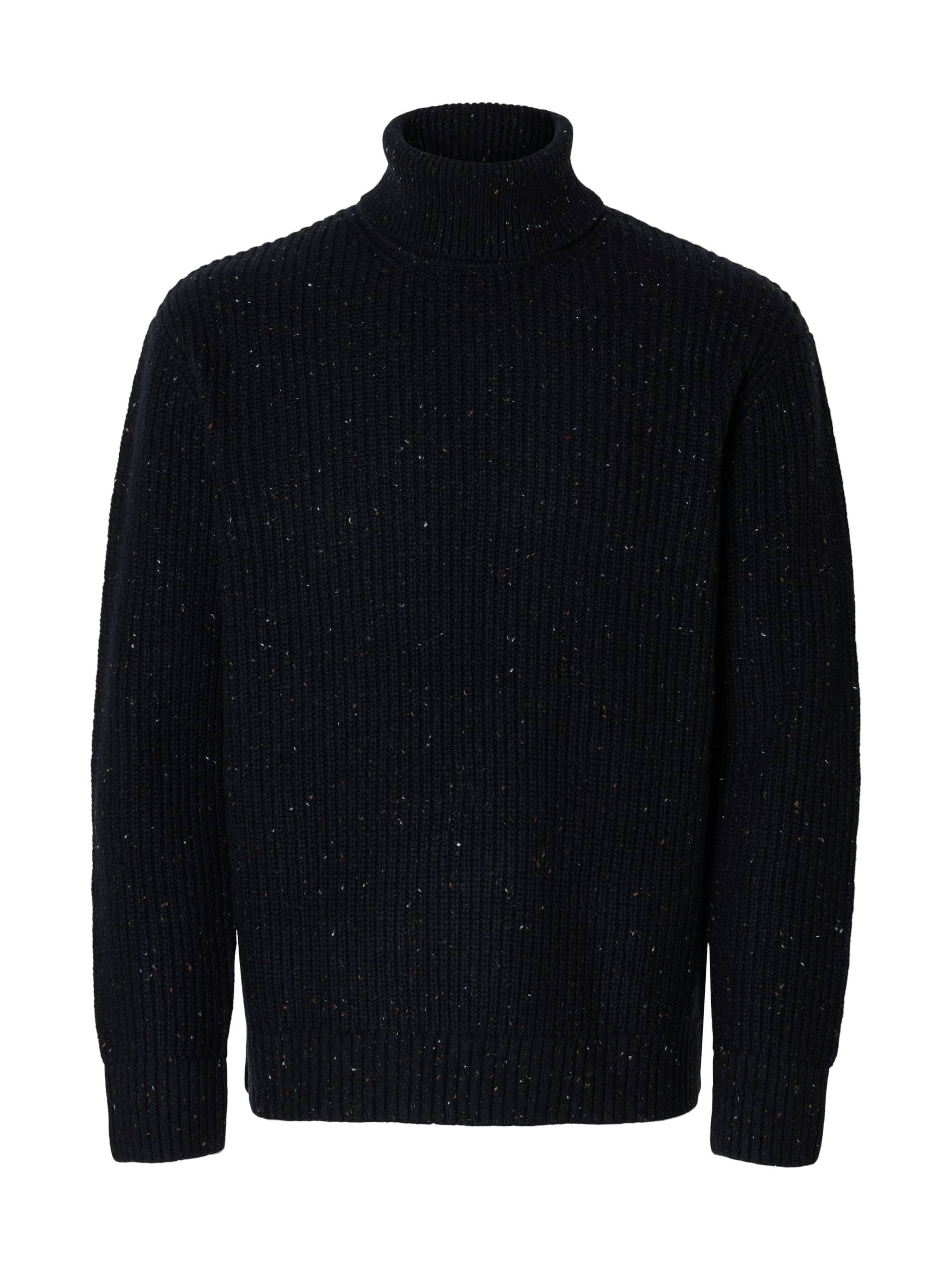 SELECTED MEN - SLHLAND LS KNIT RELAXED ROLL NECK sky captain - Gr. - M von SELECTED MEN