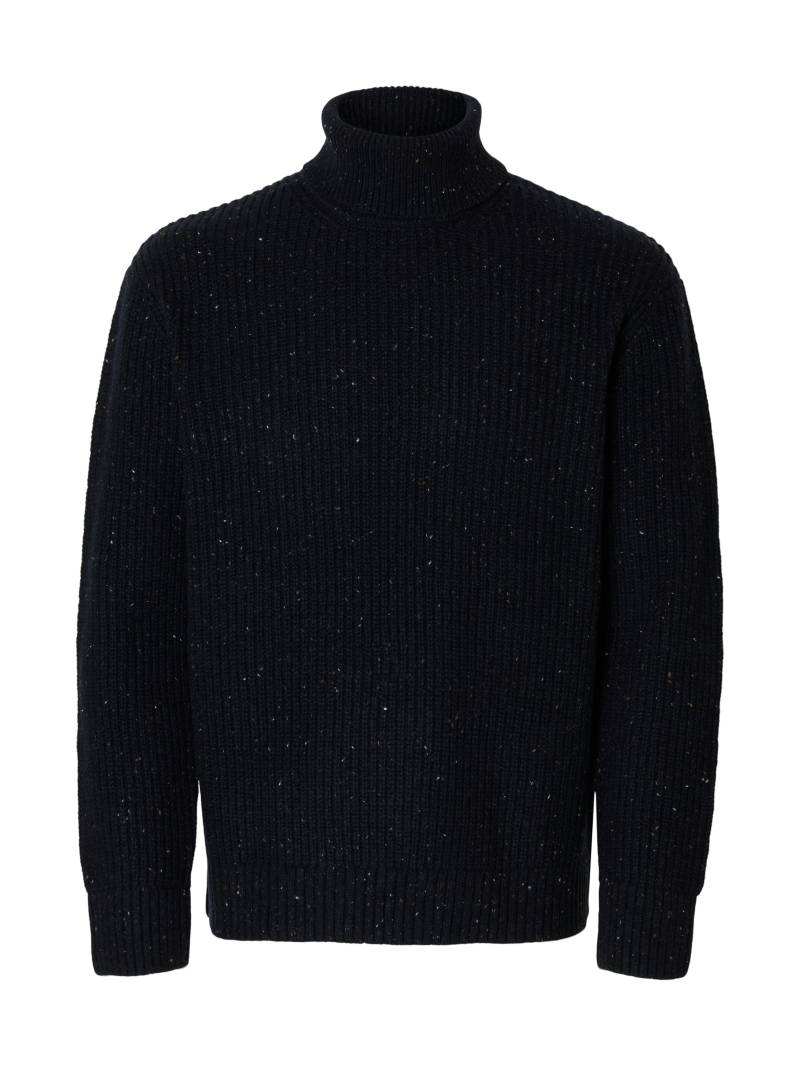 SELECTED MEN - SLHLAND LS KNIT RELAXED ROLL NECK sky captain - Gr. - M von SELECTED MEN