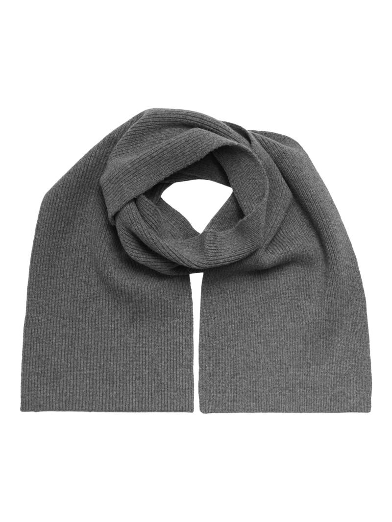 SELECTED MEN - SLHMASON MERINO WOOL KNIT SCARF medium grey melange - Gr. - ONE SIZE von SELECTED MEN