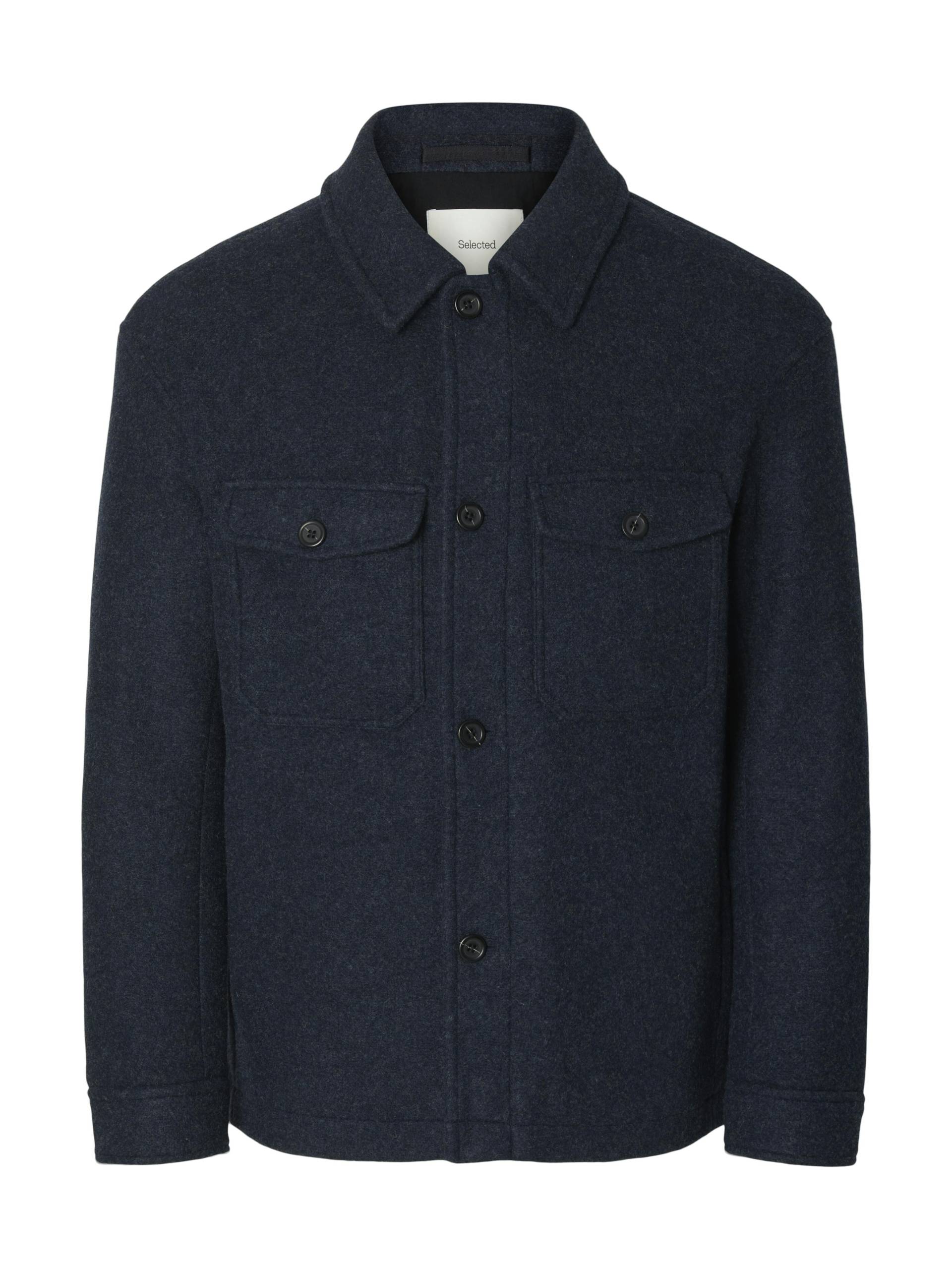 SELECTED MEN - SLHMITCH WOOL BLEND SHACKET NOOS sky captain - Gr. - S von SELECTED MEN