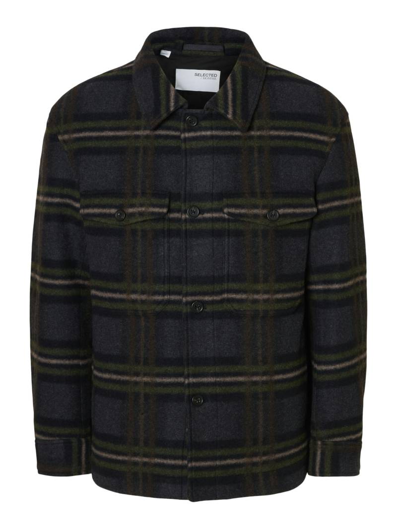 SELECTED MEN - SLHMITCH WOOL BLEND SHACKET NOOS sky captain - Gr. - S von SELECTED MEN