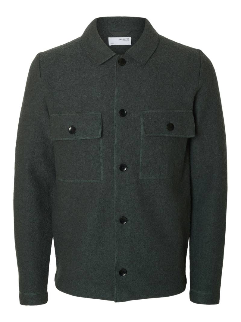 SELECTED MEN - SLHNEALY LS KNIT WORKWEAR CARDIGAN NOOS deep forest - Gr. - L von SELECTED MEN