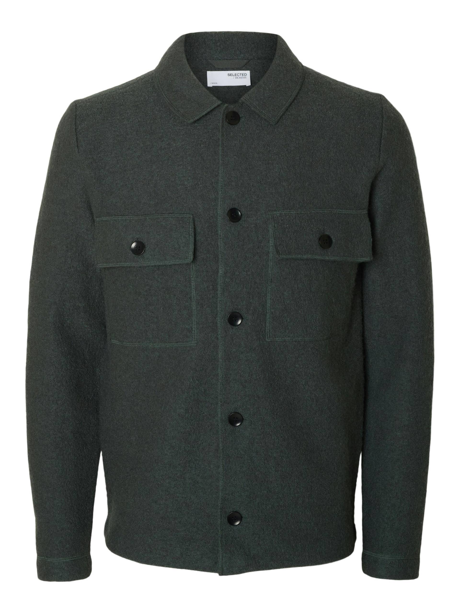 SELECTED MEN - SLHNEALY LS KNIT WORKWEAR CARDIGAN NOOS deep forest - Gr. - L von SELECTED MEN