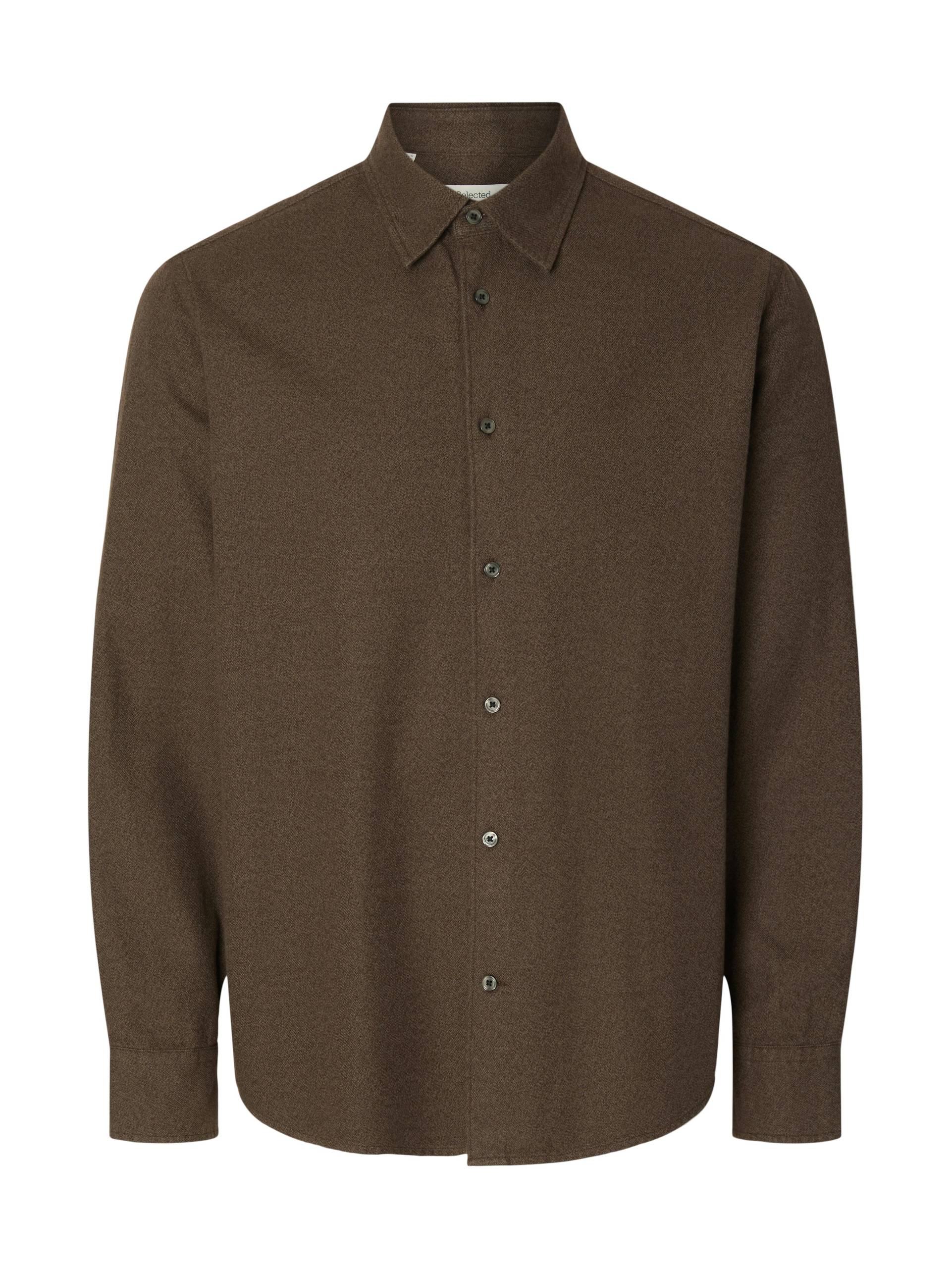 SELECTED MEN - SLHREGNOAH BRUSHED TWIST SHIRT LS NOOS - Gr. - L von SELECTED MEN