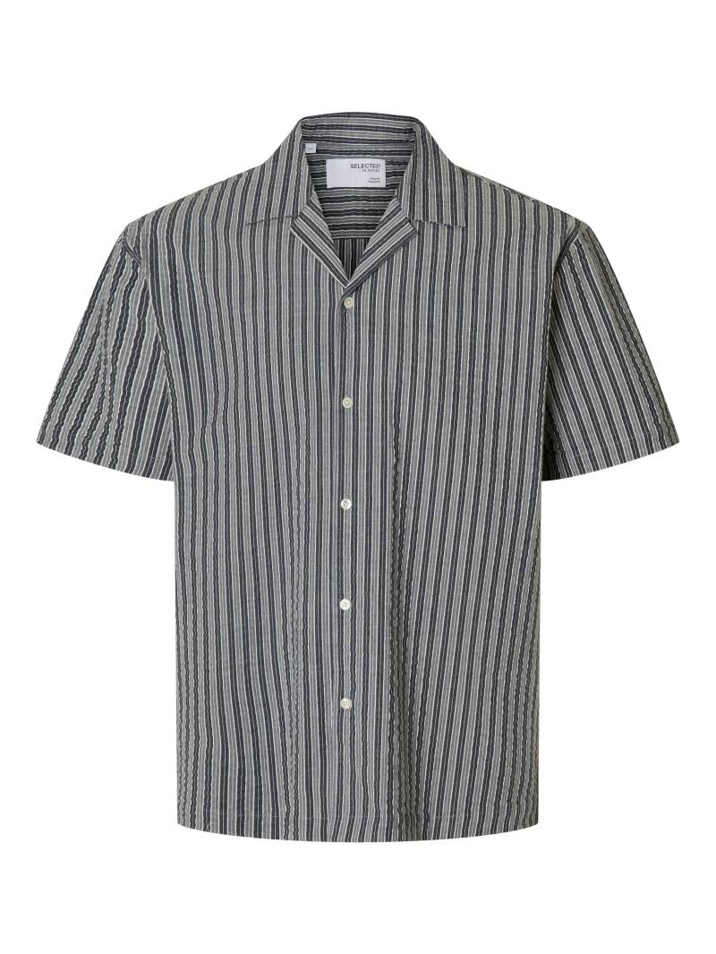 SELECTED MEN - SLHRELAXED-ACE SEERSUCKER SS SHIRT sky captain - Gr. - XL von SELECTED MEN