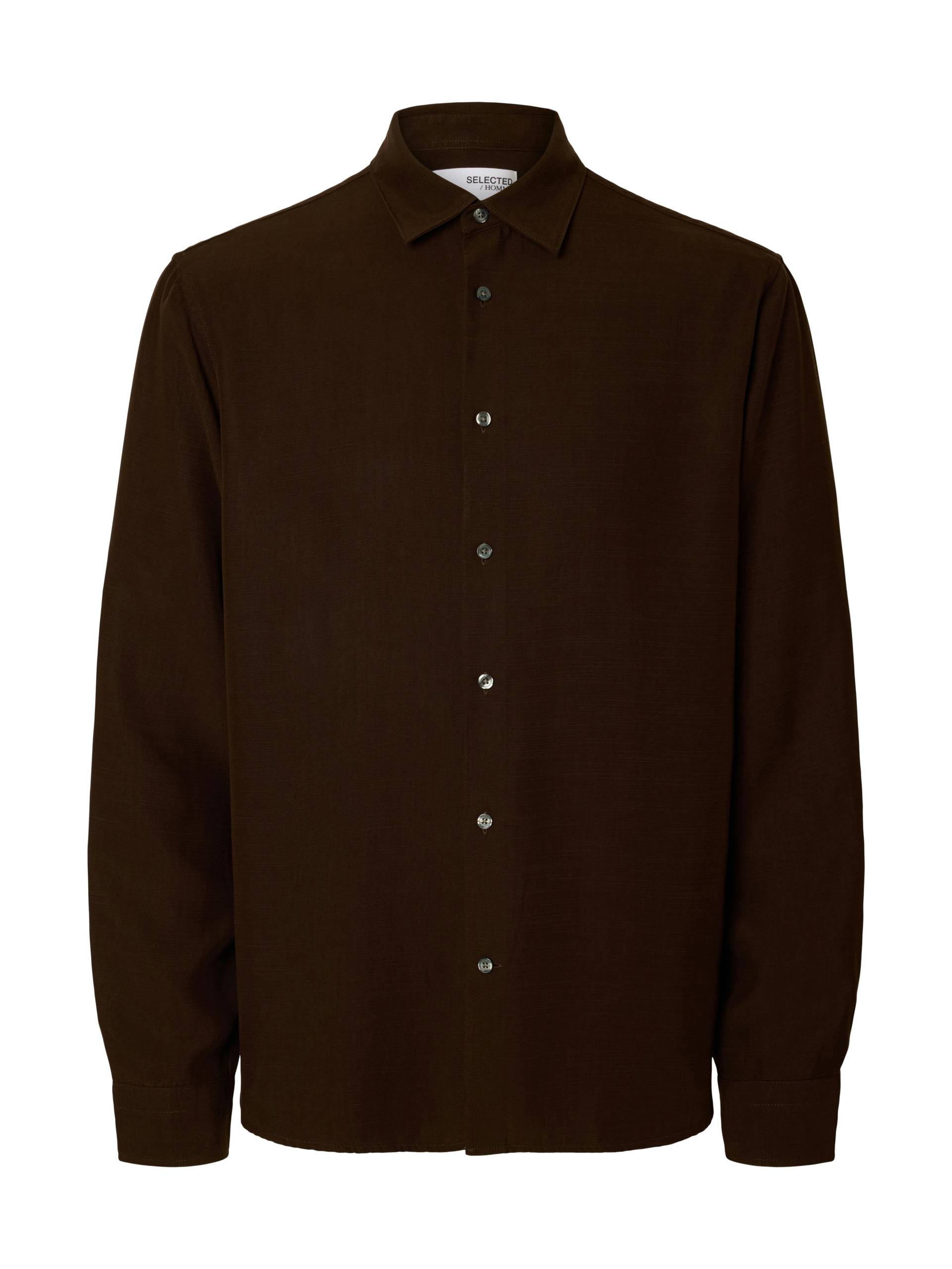 SELECTED MEN - SLHRLXCHARLIE TENCEL SLUB LS SHIRT - Gr. - L von SELECTED MEN