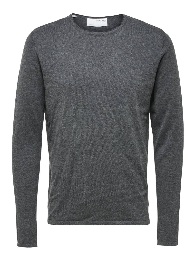 SELECTED MEN - SLHROME LS KNIT CREW NECK NOOS anthracite - Gr. - XXL von SELECTED MEN