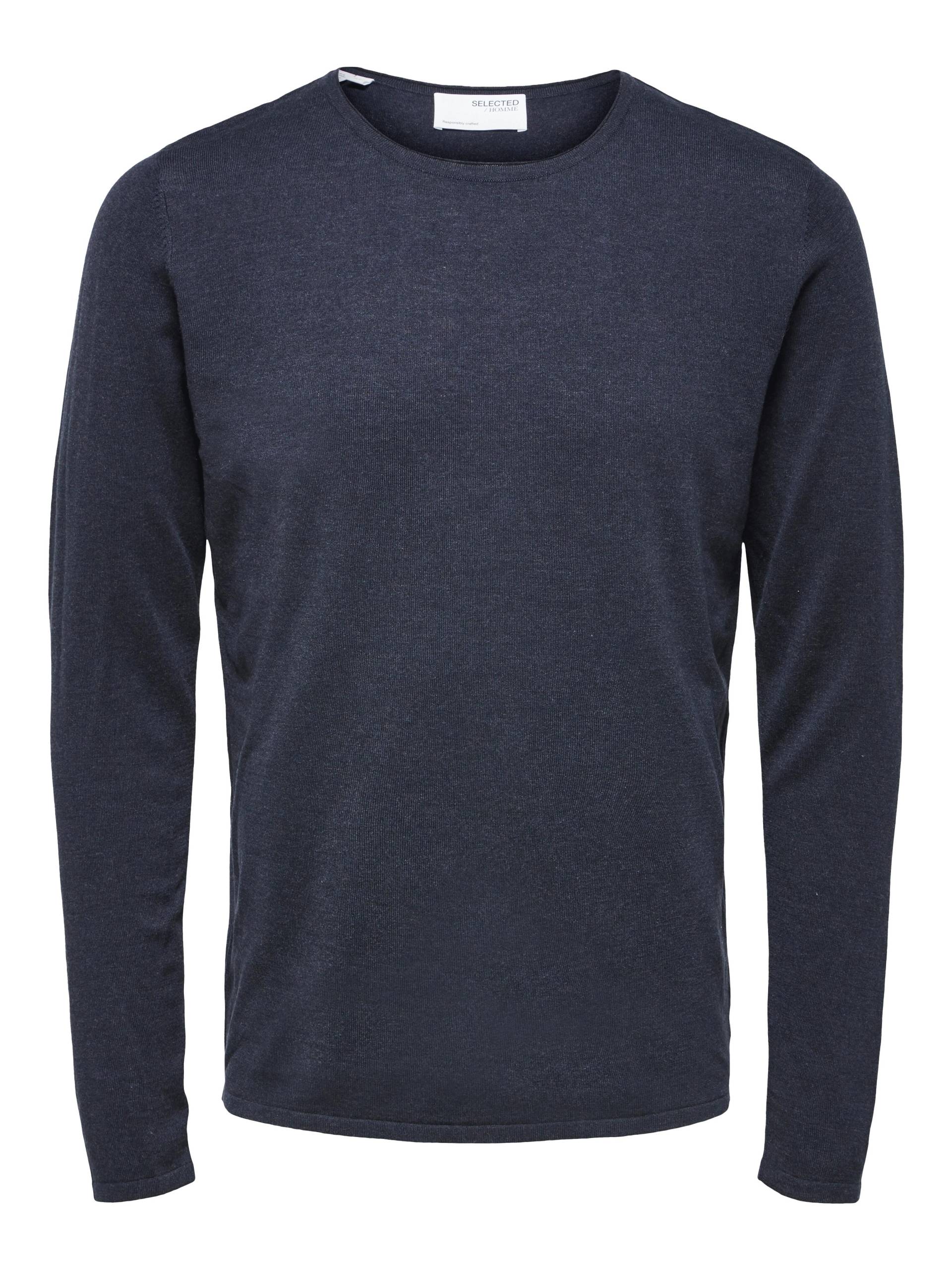 SELECTED MEN - SLHROME LS KNIT CREW NECK NOOS dark sapphire - Gr. - S von SELECTED MEN
