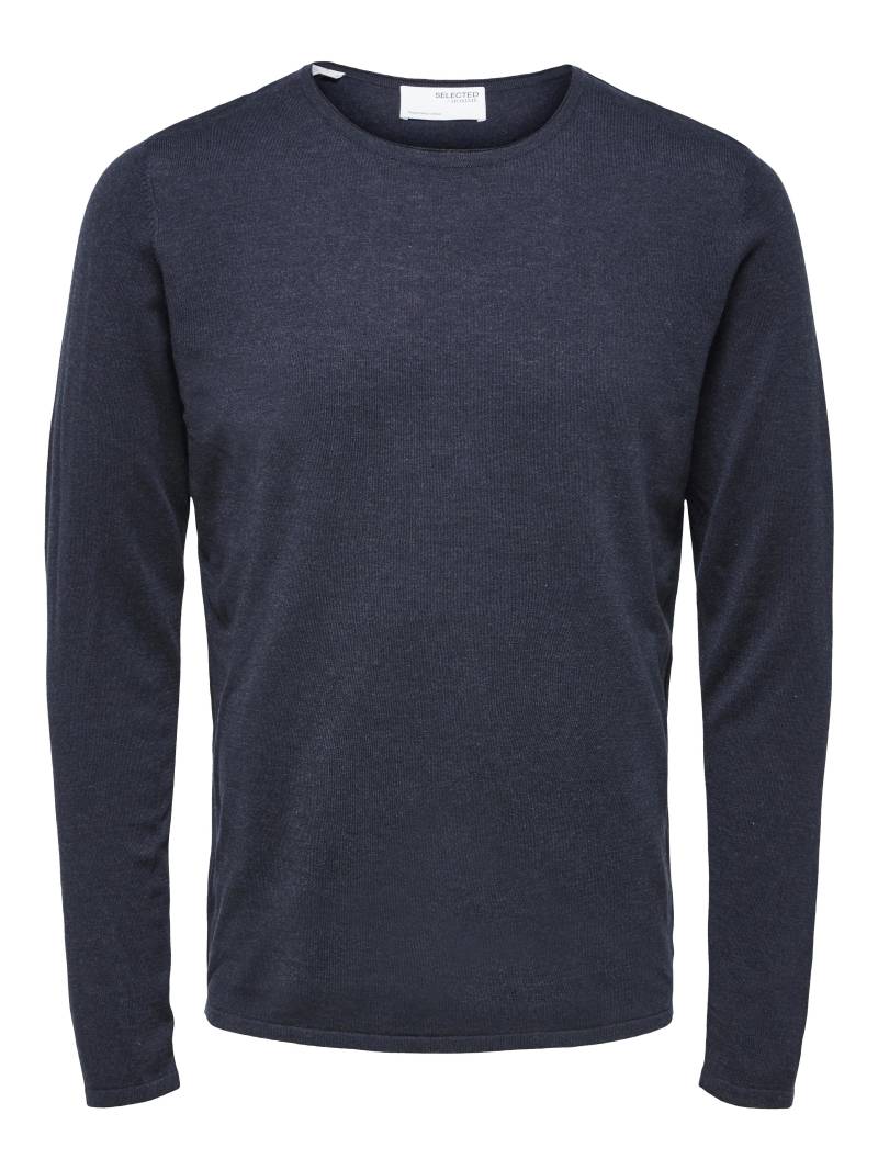 SELECTED MEN - SLHROME LS KNIT CREW NECK NOOS dark sapphire - Gr. - S von SELECTED MEN