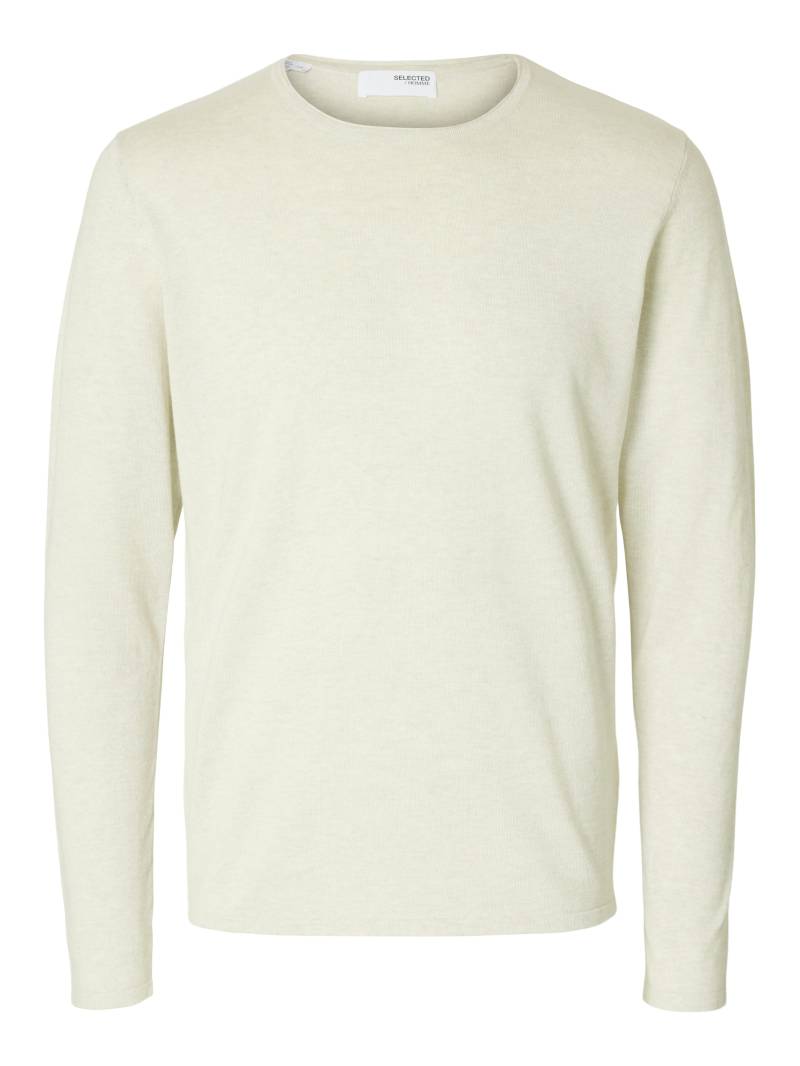 SELECTED MEN - SLHROME LS KNIT CREW NECK NOOS oatmeal - Gr. - M von SELECTED MEN