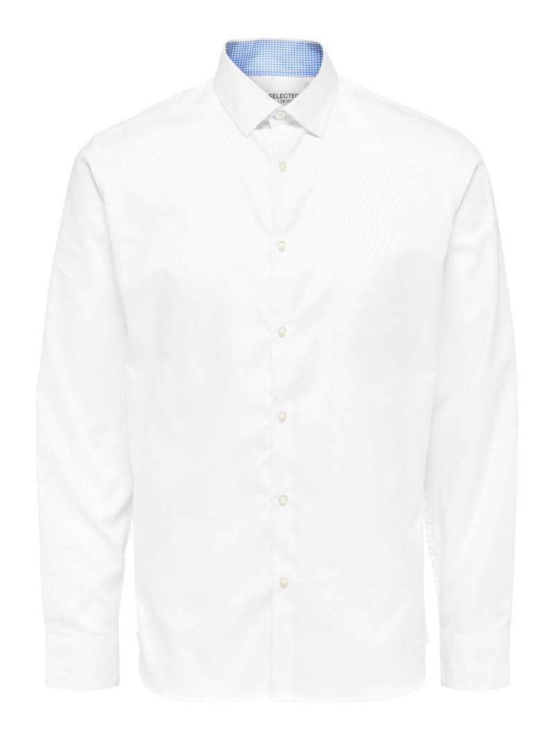SELECTED MEN - SLHSLIMNEW-MARK SHIRT LS NOOS bright white - Gr. - M von SELECTED MEN