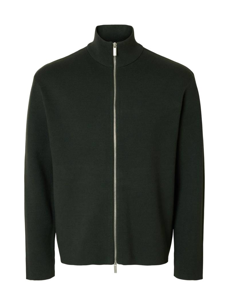 SELECTED MEN - SLHTELLER FN RELAXED ZIP CARDIGAN NOOS deep forest - Gr. - L von SELECTED MEN