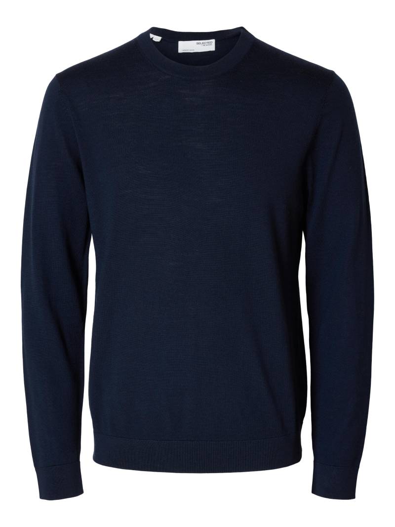 SELECTED MEN - SLHTRAY LS KNIT MERINO CREW NECK NOOS navy blazer - Gr. - XL von SELECTED MEN