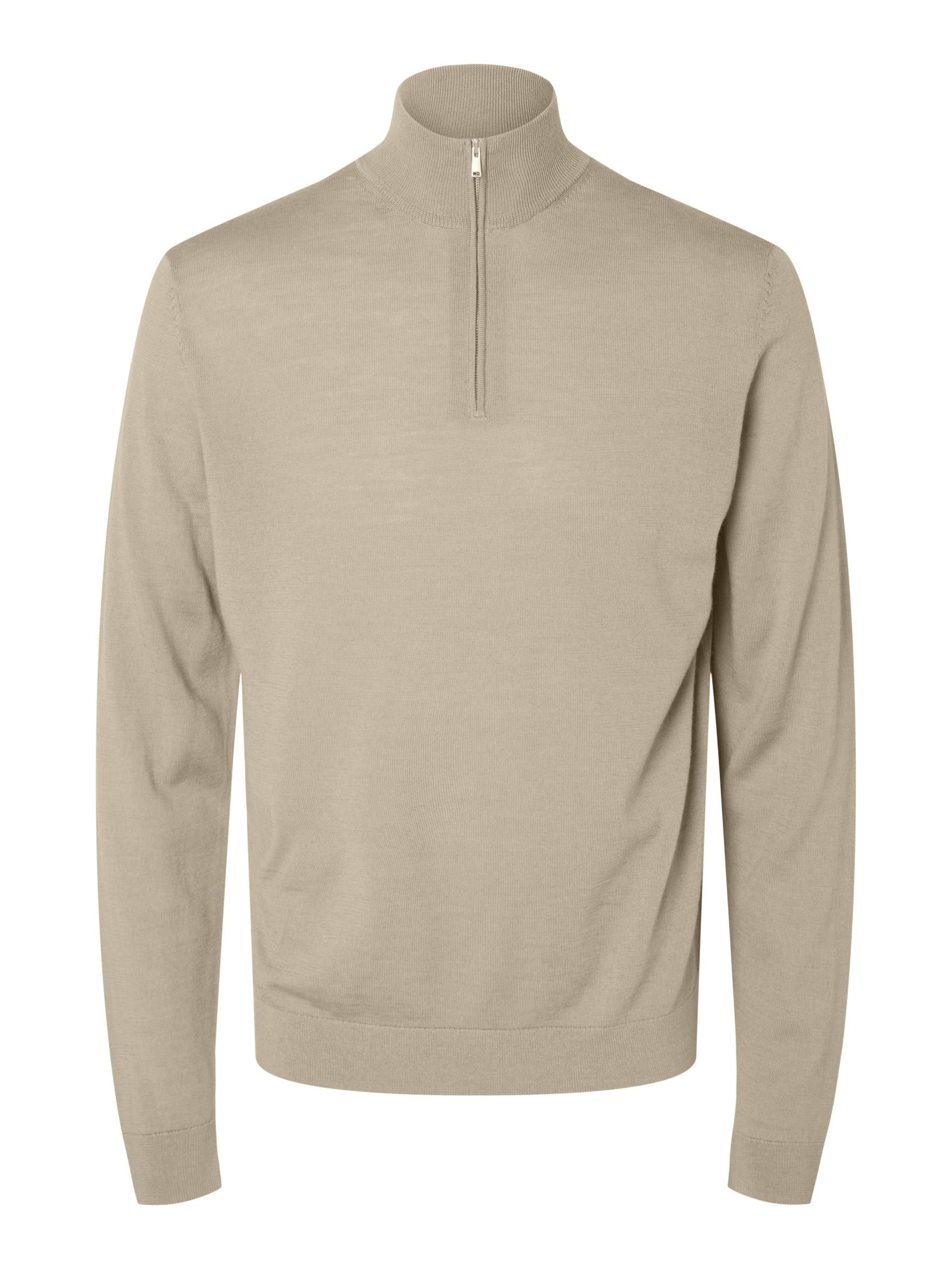 SELECTED MEN - SLHTRAY LS KNIT MERINO HALF ZIP NOOS kelp - Gr. - XL von SELECTED MEN