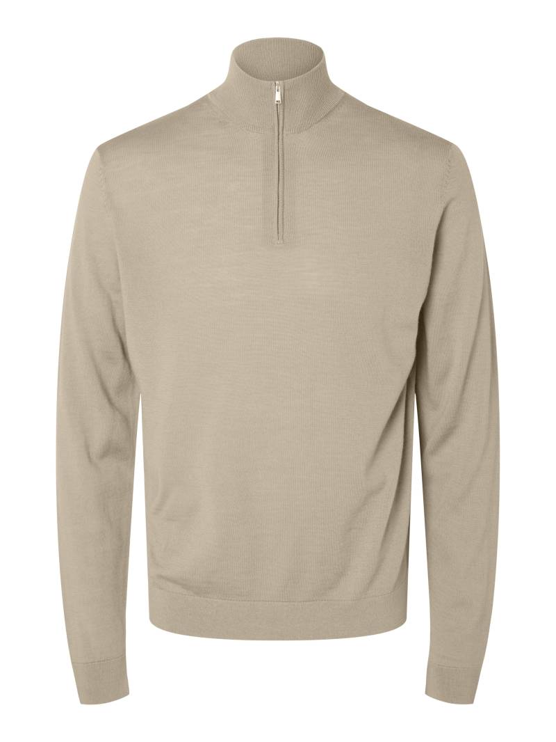 SELECTED MEN - SLHTRAY LS KNIT MERINO HALF ZIP NOOS kelp - Gr. - XL von SELECTED MEN