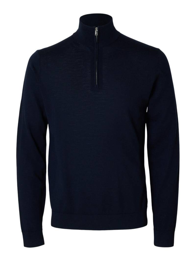 SELECTED MEN - SLHTRAY LS KNIT MERINO HALF ZIP NOOS navy blazer - Gr. - XXL von SELECTED MEN