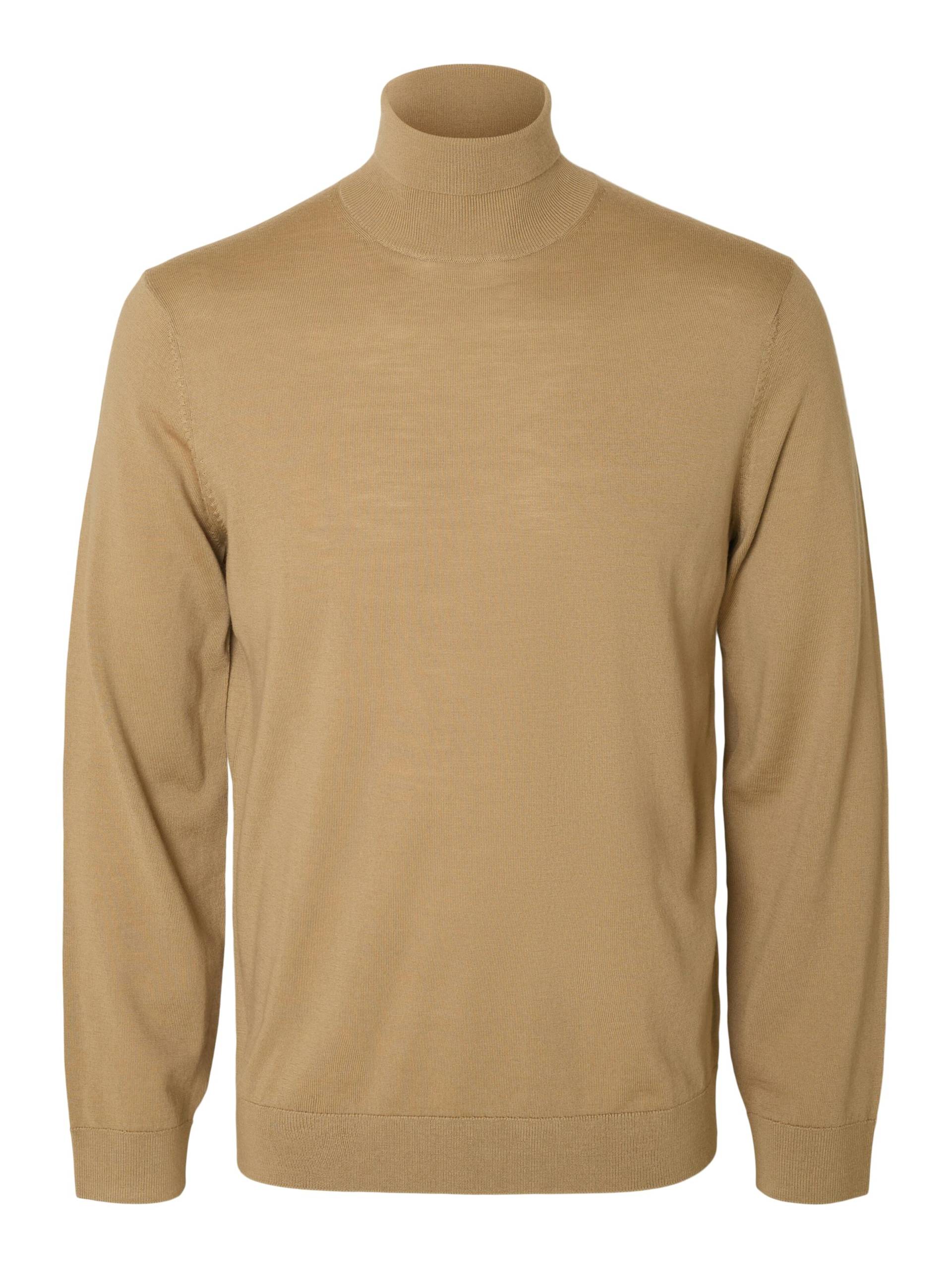 SELECTED MEN - SLHTRAY LS KNIT MERINO ROLL NECK NOOS kelp - Gr. - XL von SELECTED MEN