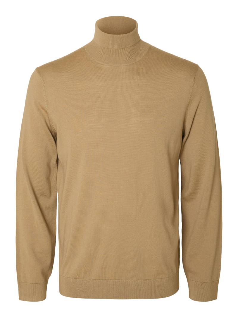 SELECTED MEN - SLHTRAY LS KNIT MERINO ROLL NECK NOOS kelp - Gr. - XL von SELECTED MEN