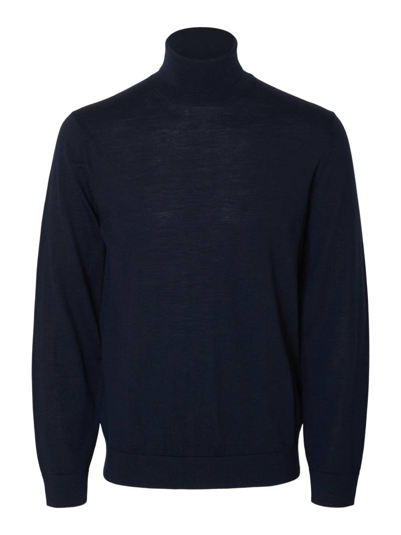 SELECTED MEN - SLHTRAY LS KNIT MERINO ROLL NECK NOOS navy blazer - Gr. - XL von SELECTED MEN