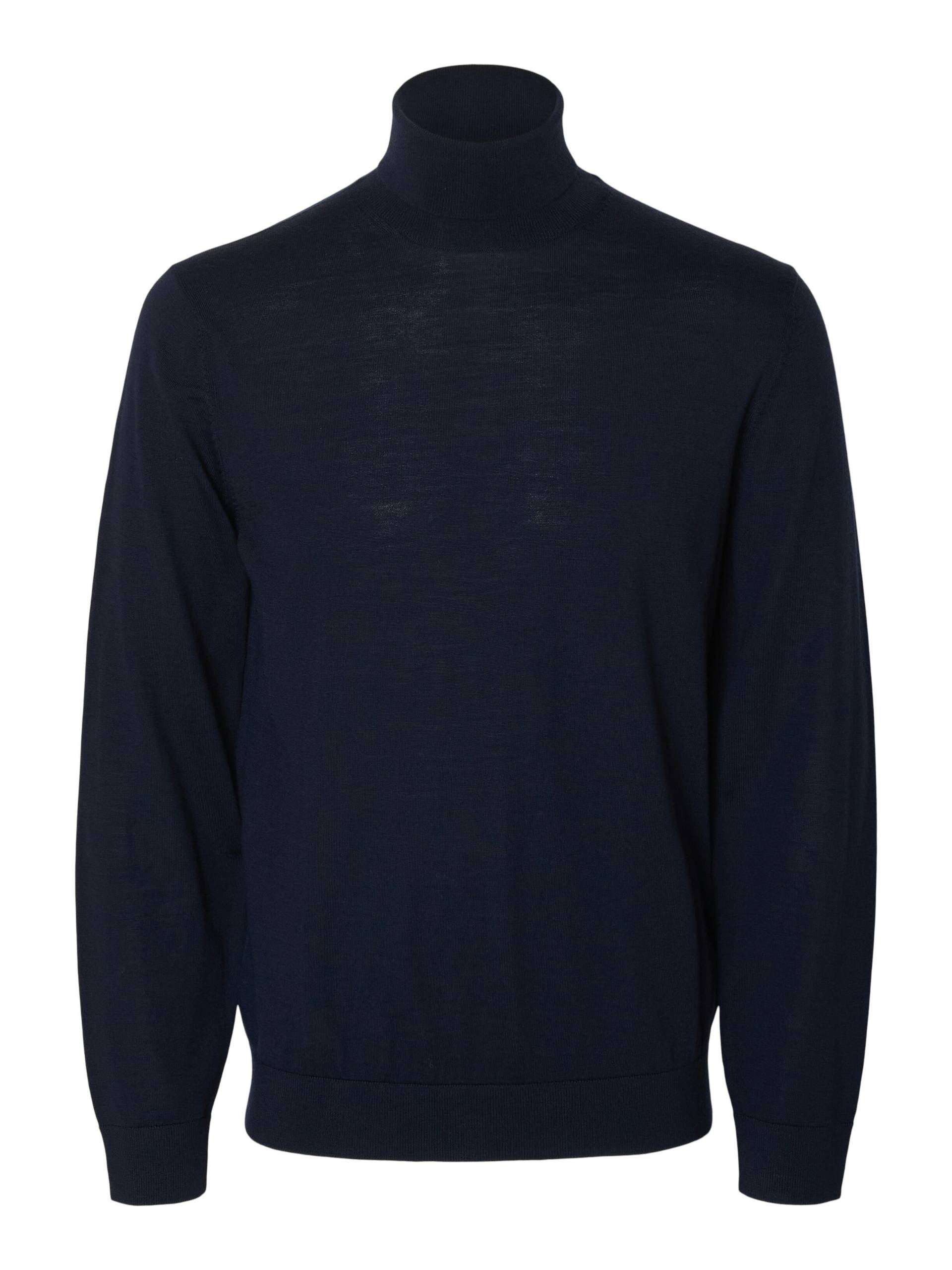 SELECTED MEN - SLHTRAY LS KNIT MERINO ROLL NECK NOOS navy blazer - Gr. - XXL von SELECTED MEN