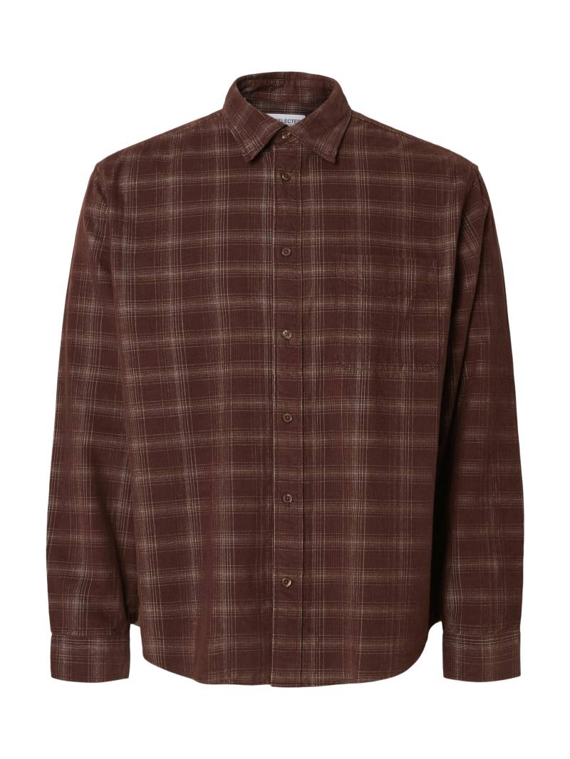 SELECTED MEN - SLMREGCLAUS CORD YD CHECK LS SHIRT - Gr. - XL von SELECTED MEN
