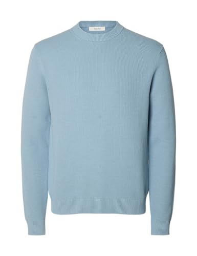 SELECTED MEN Slhdane Ls Knit Structure Crew Neck Noos von SELECTED MEN