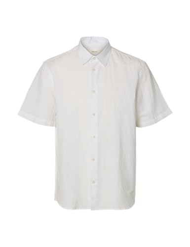 Slhregclay Linenblend Ss Shirt Cla Noos von SELECTED MEN