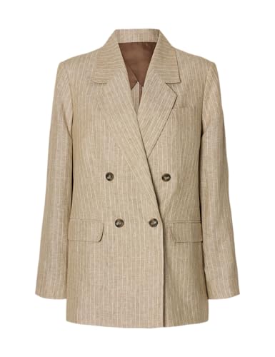 SELECTED WOMEN Damen Slfelin-Ida Db Linen Blazer, Weathered Teak, 48 SELECTED WOMEN Damen Slfelin-Ida Db Linen Blazer, Weathered Teak, 48 von SELECTED WOMEN