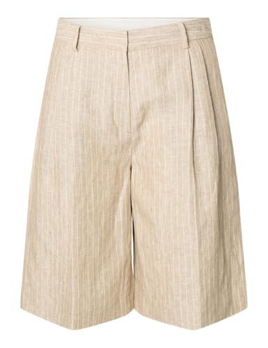 SELECTED WOMEN Damen Slfida Mw Linen Bermuda Shorts, Weathered Teak, 38 SELECTED WOMEN Damen Slfida Mw Linen Bermuda Shorts, Weathered Teak, 38 von SELECTED WOMEN