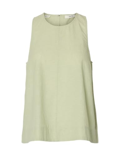 SELECTED WOMEN Damen Slfluisa Sl Linen Blend Top Noos, Lint, 42 von SELECTED WOMEN