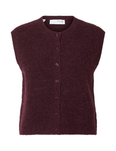 SELECTED WOMEN Damen Slflulu Sl Button O-Neck Vest Ex, Fig, Large von SELECTED WOMEN