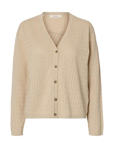 SELECTED WOMEN Damen Slfmattis Ls Linen Blend Cardigan Noos, Oatmeal, L von SELECTED WOMEN