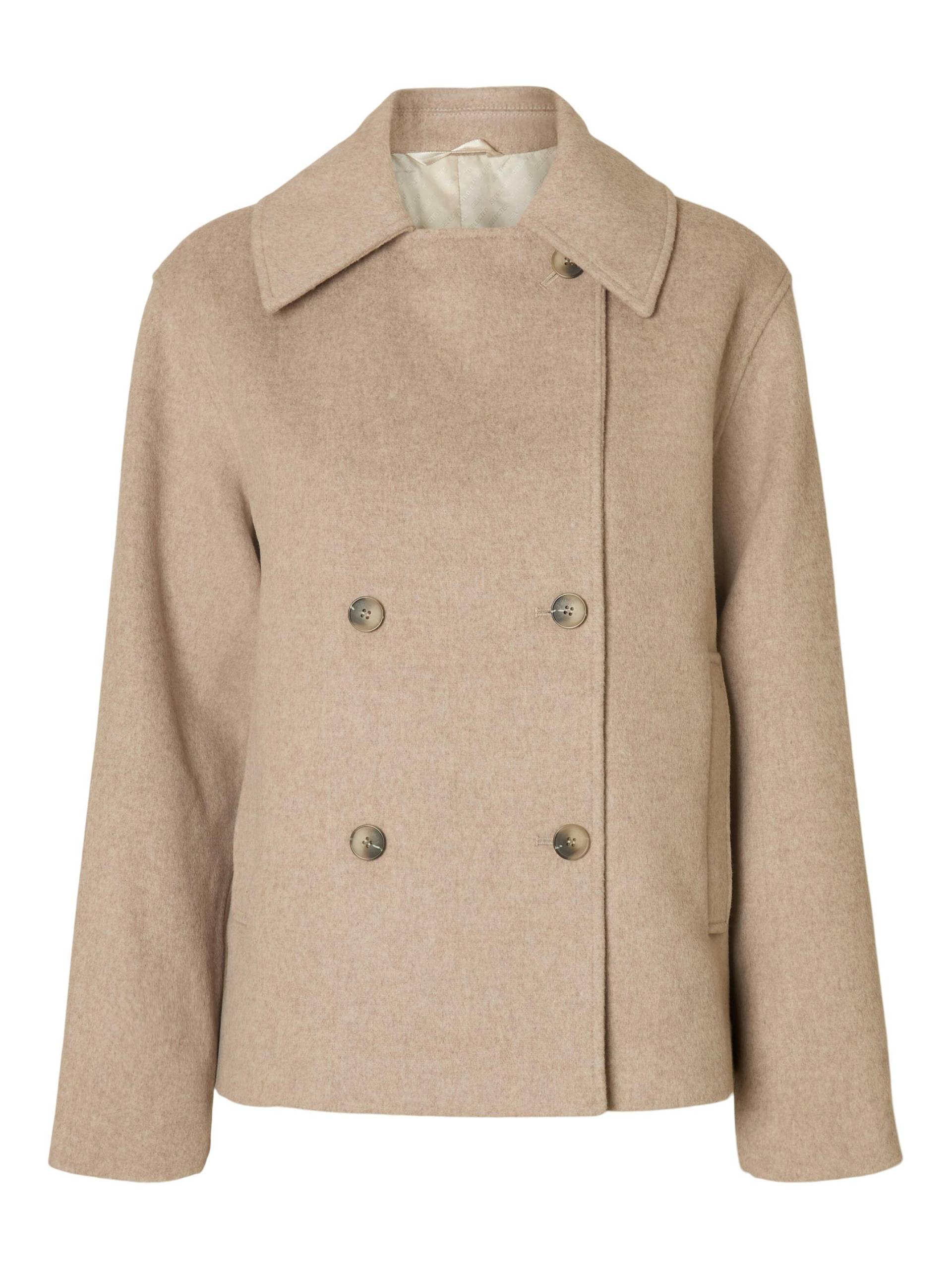 SELECTED WOMEN - SLFALMA WOOL BLEND JACKET NOOS sandshell - Gr. - 38 von SELECTED WOMEN