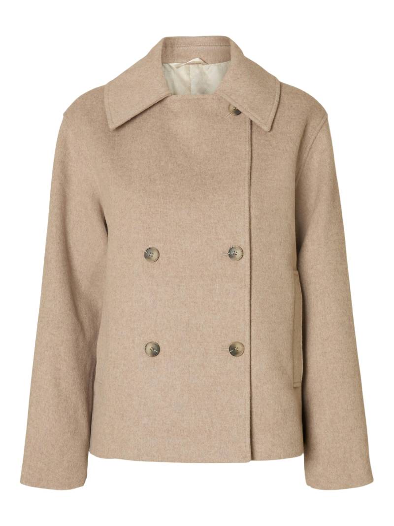 SELECTED WOMEN - SLFALMA WOOL BLEND JACKET NOOS sandshell - Gr. - 38 von SELECTED WOMEN