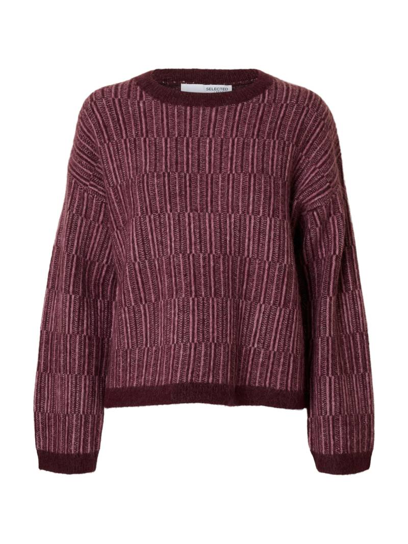 SELECTED WOMEN - SLFALVA LS KNIT STRIPE O-NECK fig - Gr. - L von SELECTED WOMEN