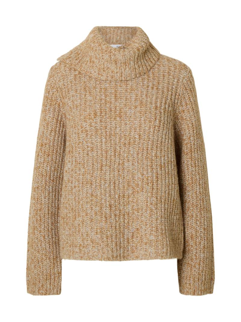 SELECTED WOMEN - SLFCHICAGO LS KNIT SPLIT ROLL NECK golden brown - Gr. - XL von SELECTED WOMEN