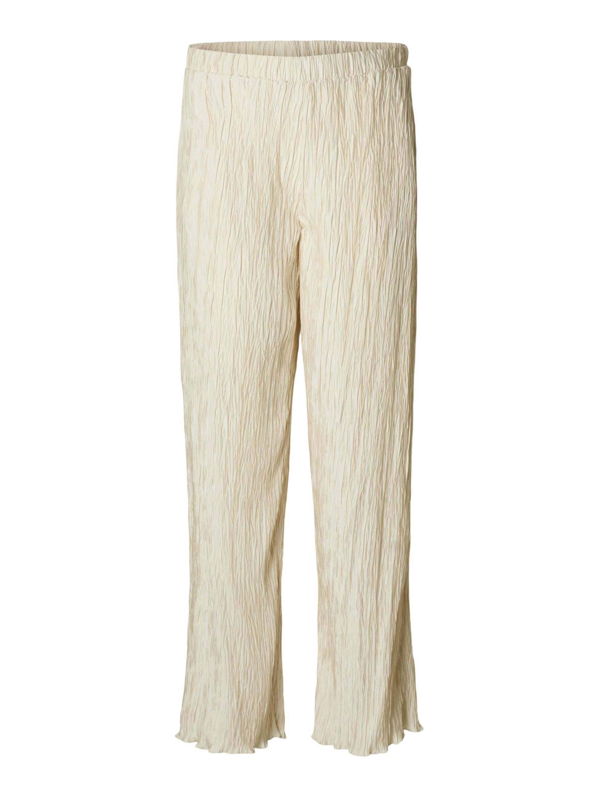 SELECTED WOMEN - SLFELMA HW WIDE PLISSE PANT B sandshell - Gr. - 38 von SELECTED WOMEN