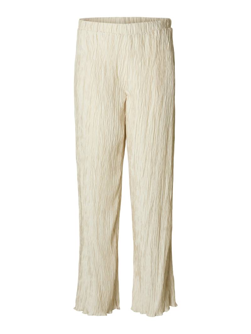 SELECTED WOMEN - SLFELMA HW WIDE PLISSE PANT B sandshell - Gr. - 38 von SELECTED WOMEN