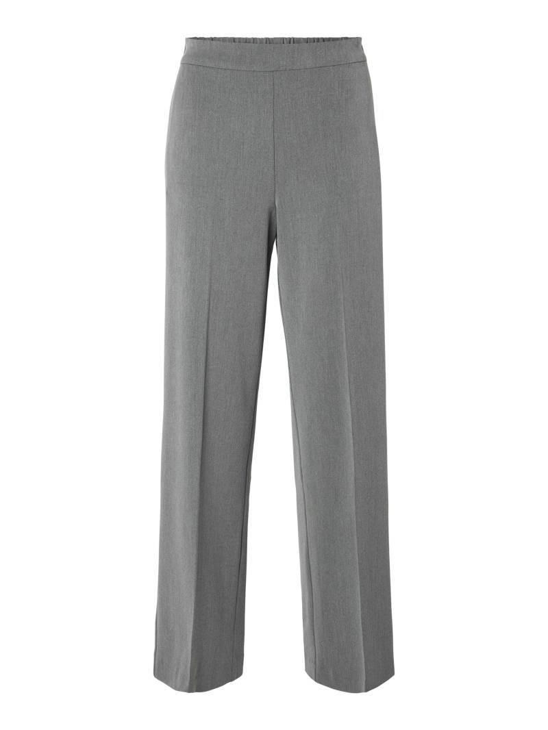 SELECTED WOMEN - SLFEMMA-TARA MW WIDE PANT NOOS medium grey melange - Gr. - 42/32 von SELECTED WOMEN