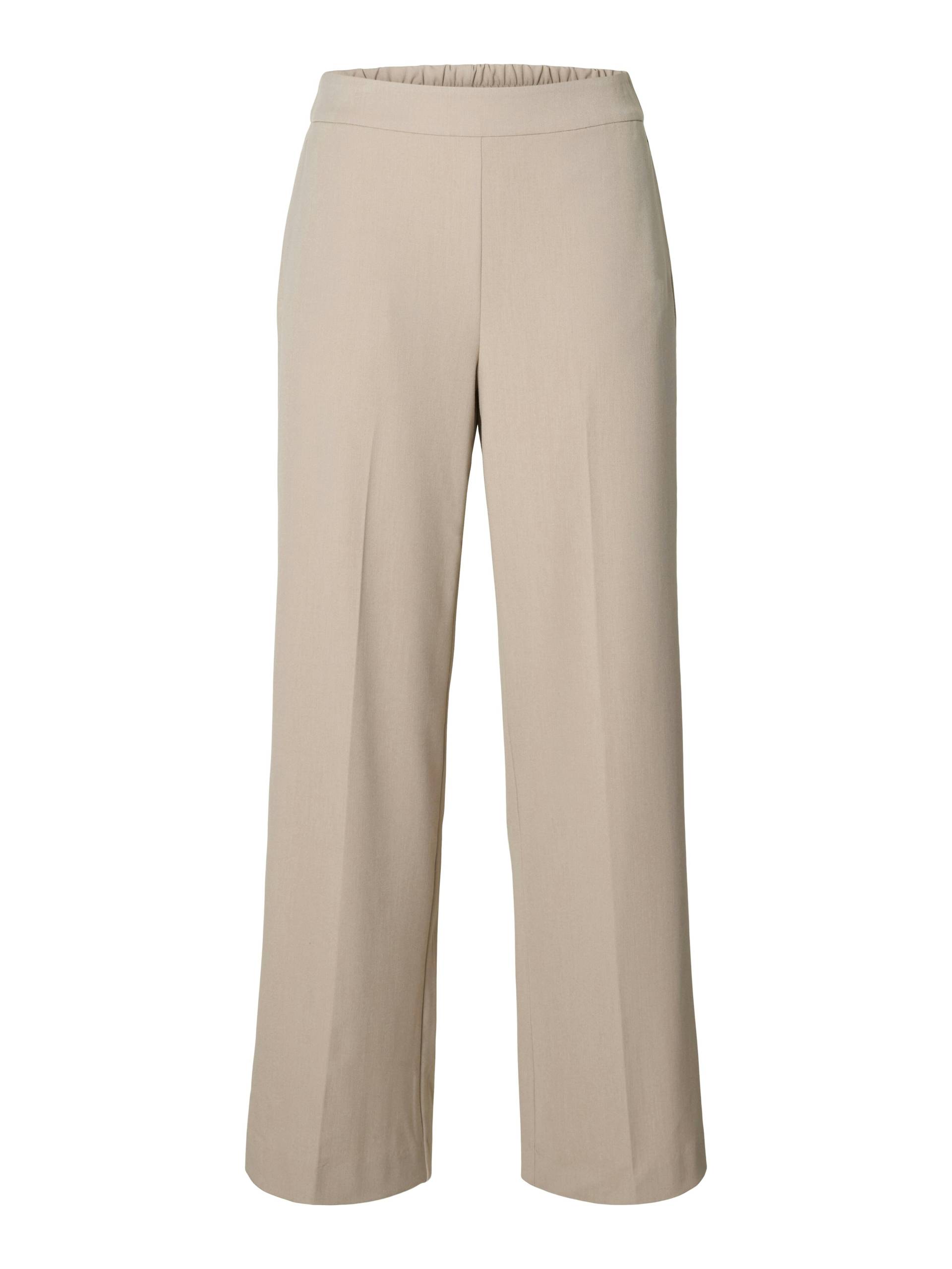 SELECTED WOMEN - SLFEMMA-TARA MW WIDE PANT NOOS pure cashmere - Gr. - 36/32 von SELECTED WOMEN