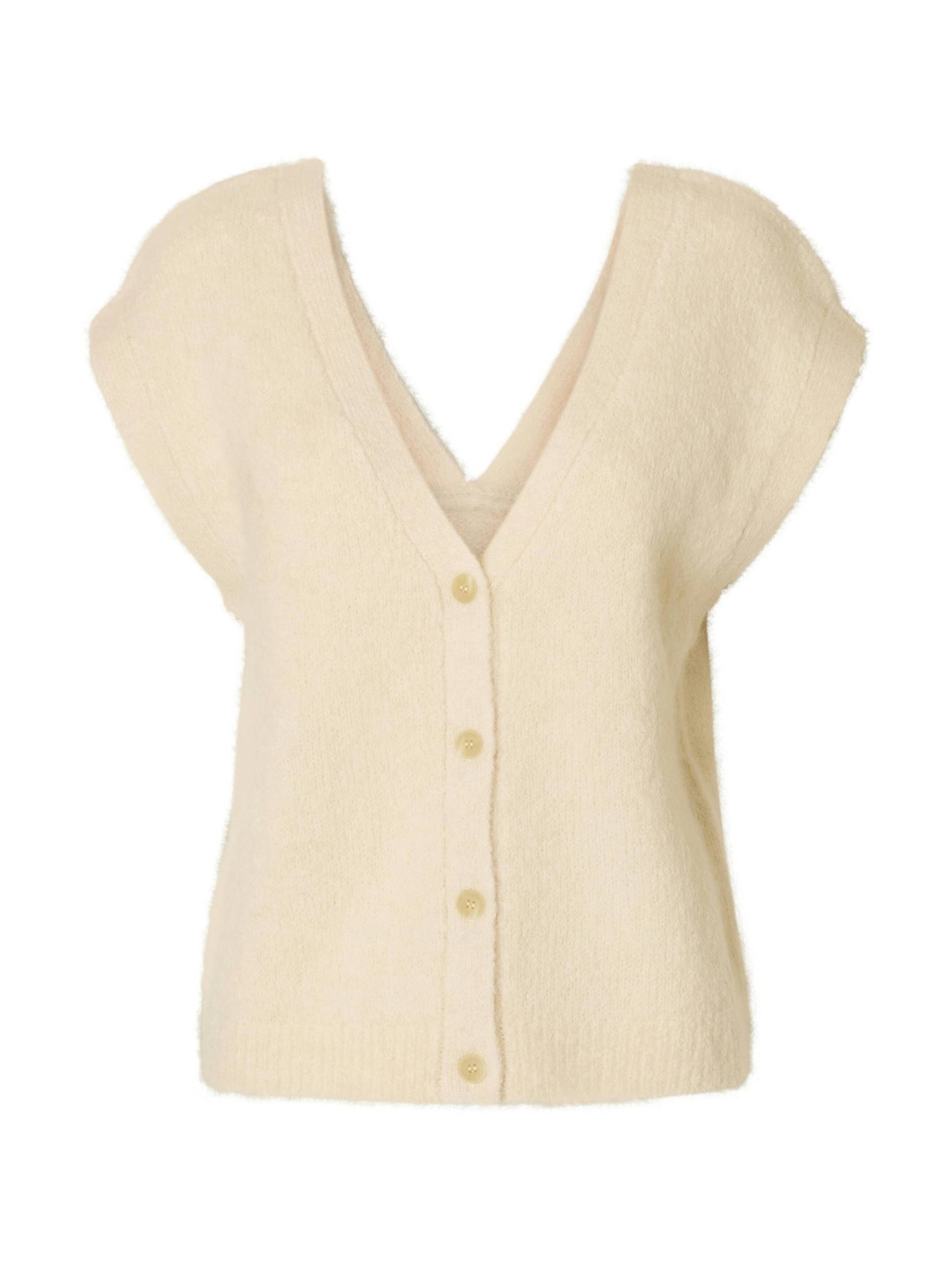 SELECTED WOMEN - SLFGABELLA KNIT VEST birch - Gr. - L von SELECTED WOMEN