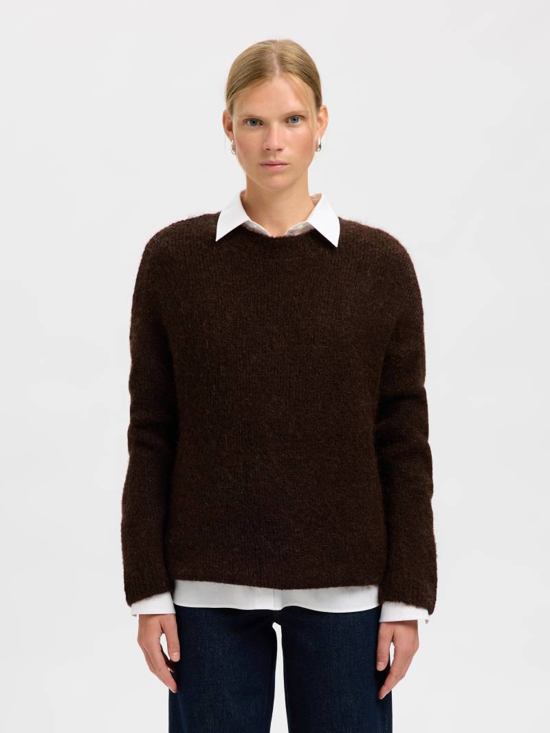 SELECTED WOMEN - SLFGABRIELLA LS KNIT NEW O-NECK NOOS - Gr. - S von SELECTED WOMEN