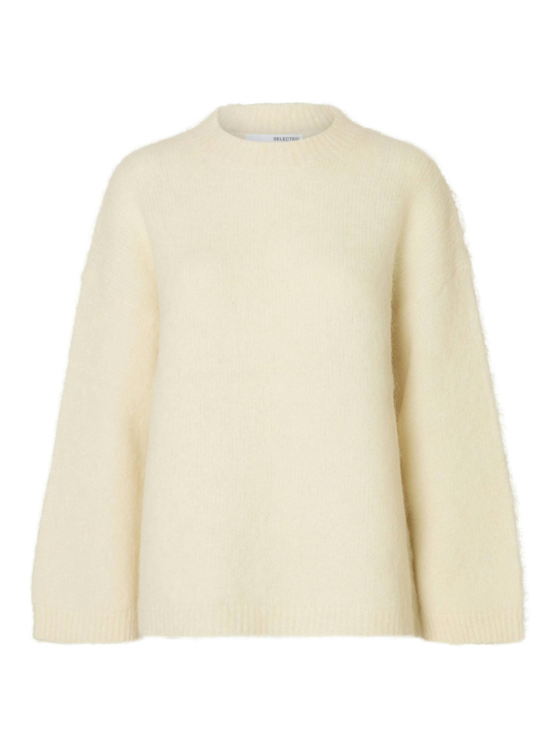 SELECTED WOMEN - SLFGABRIELLA LS KNIT NEW O-NECK NOOS birch - Gr. - S von SELECTED WOMEN