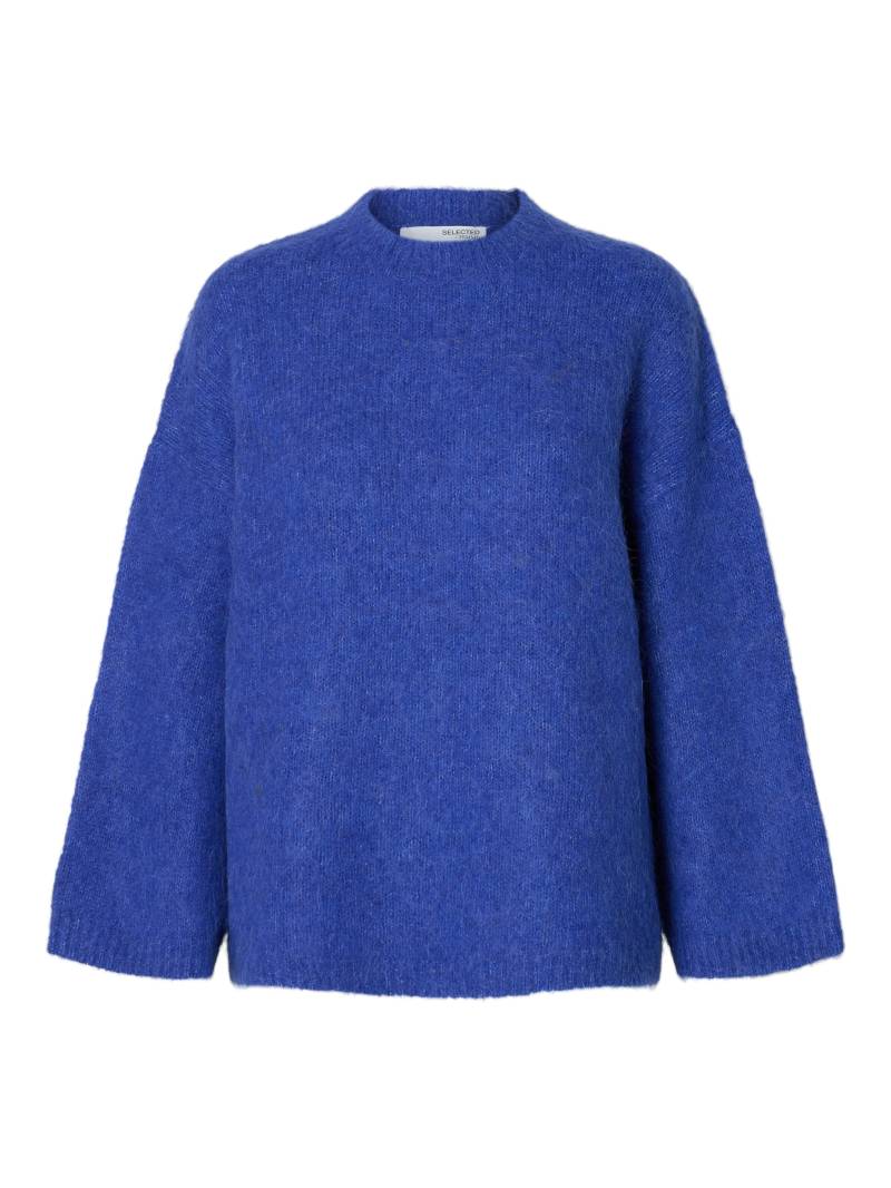 SELECTED WOMEN - SLFGABRIELLA LS KNIT NEW O-NECK NOOS dazzling blue - Gr. - M von SELECTED WOMEN