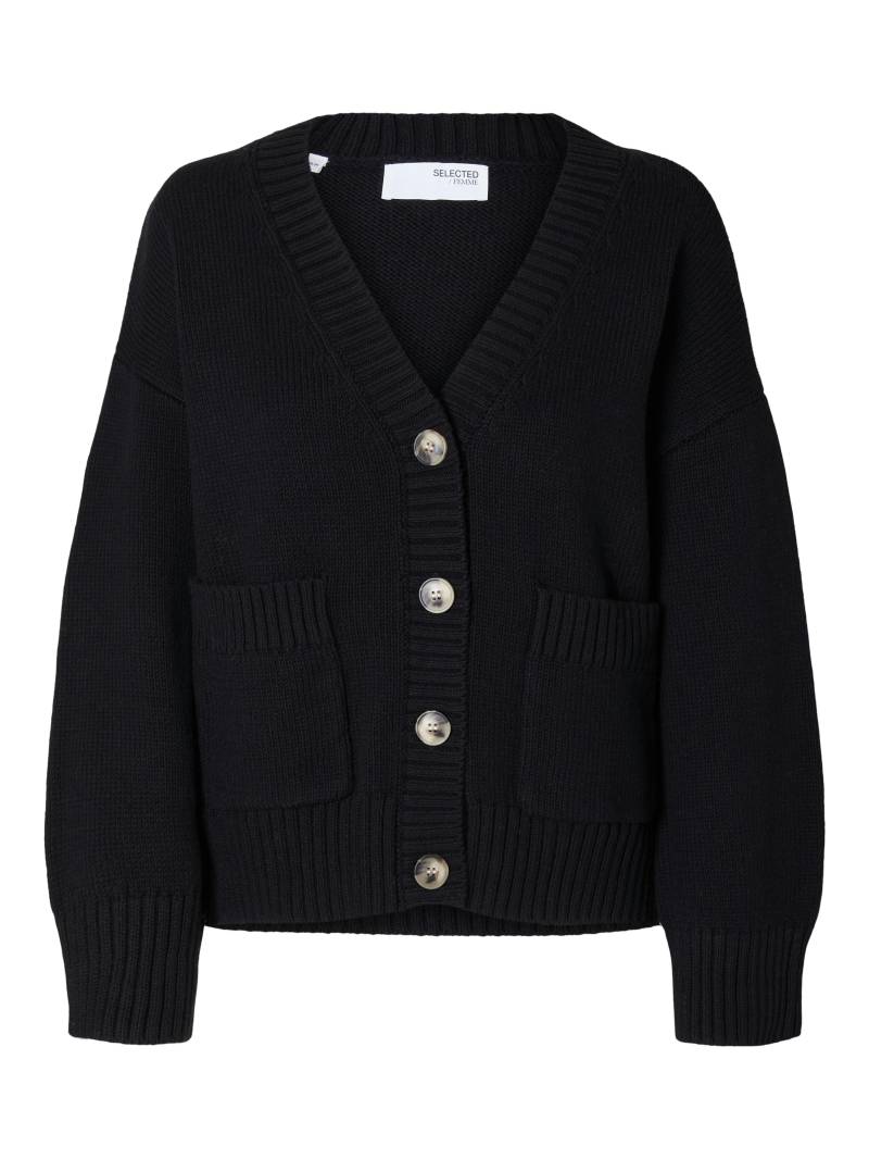 SELECTED WOMEN - SLFJILLI LS KNIT CARDIGAN black - Gr. - L von SELECTED WOMEN