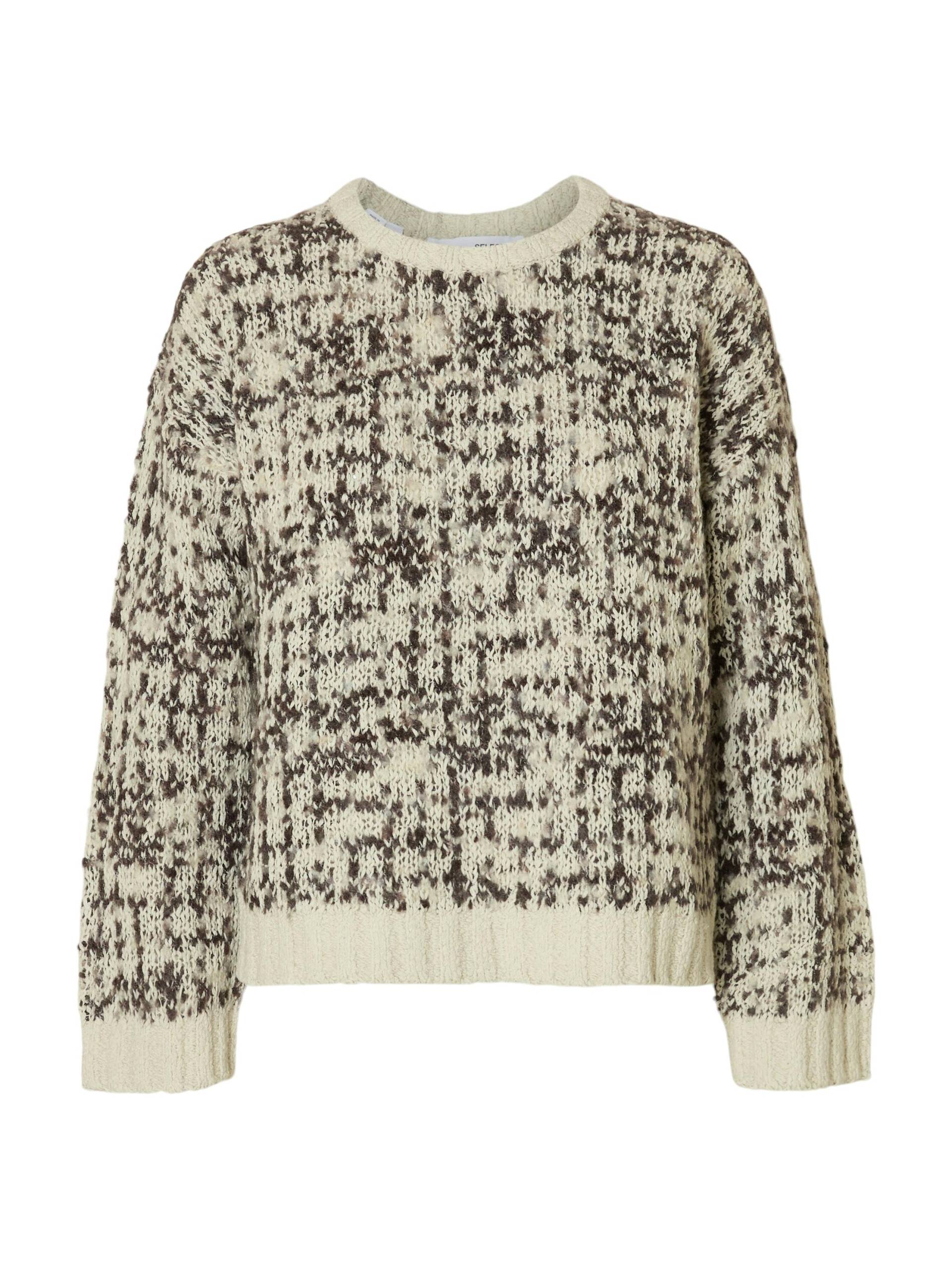 SELECTED WOMEN - SLFLINDSAY LS KNIT O-NECK birch - Gr. - L von SELECTED WOMEN
