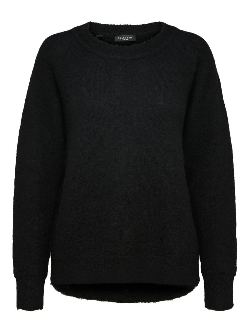SELECTED WOMEN - SLFLULU LS KNIT O-NECK NOOS black - Gr. - XL von SELECTED WOMEN